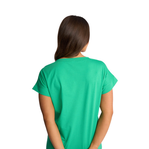 Vassalli - Verona T Shirt Dress-Summer Green