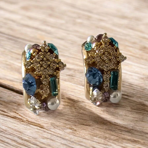MCLuxe-Celeste Bloom - Star Blue Earrings - R0103835