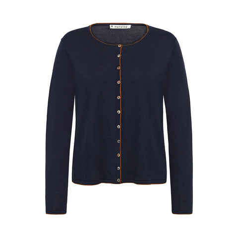 Mansted -  Yasmina Summer Modal/Yak Cardi - Navy