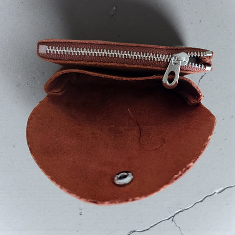 Melange - Leather Coin Purse - Tan
