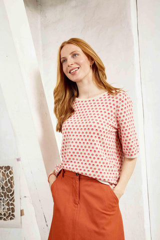Mansted - Pomme Organic Cotton Blend T-Shirt – Soft Red