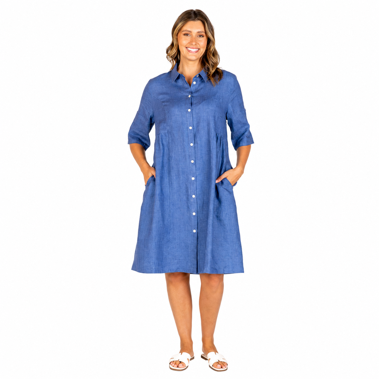 Maglia - Lux Bec Buttoned Dress - Denim