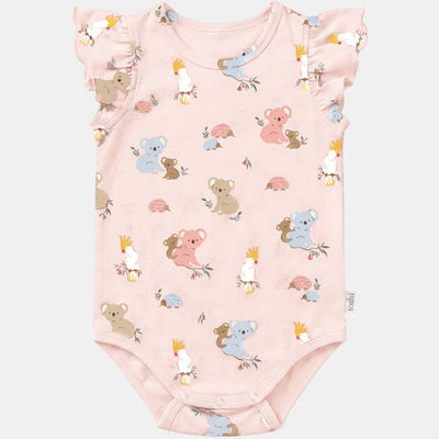 Toshi - Onesie S/S Frill Arcadia Gumnut - Babies Blossom