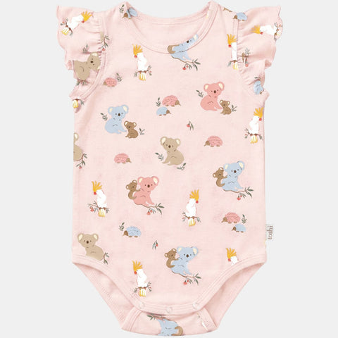 Toshi - Onesie S/S Frill Arcadia Gumnut - Babies Blossom