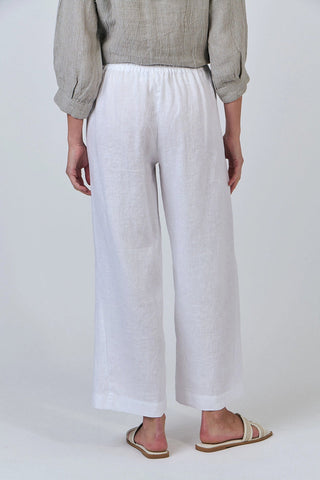 Naturals by O&J - Wide Leg Linen Pant- White
