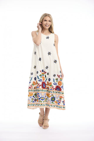 Orientique - Midi Sleeveless Dress - Pellion