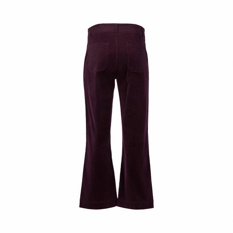 Vassalli - Wide Leg Ankle Grazer Pant - Mulberry