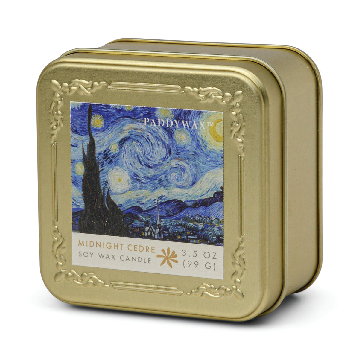 Paddywax - Impressionist 3.5 oz/99g Tin Candle - Van Gogh ' The Starry Night'