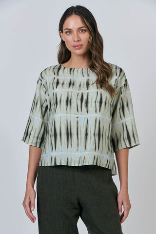 Naturals by O&J - Linen Drop Hem Top-Exposure