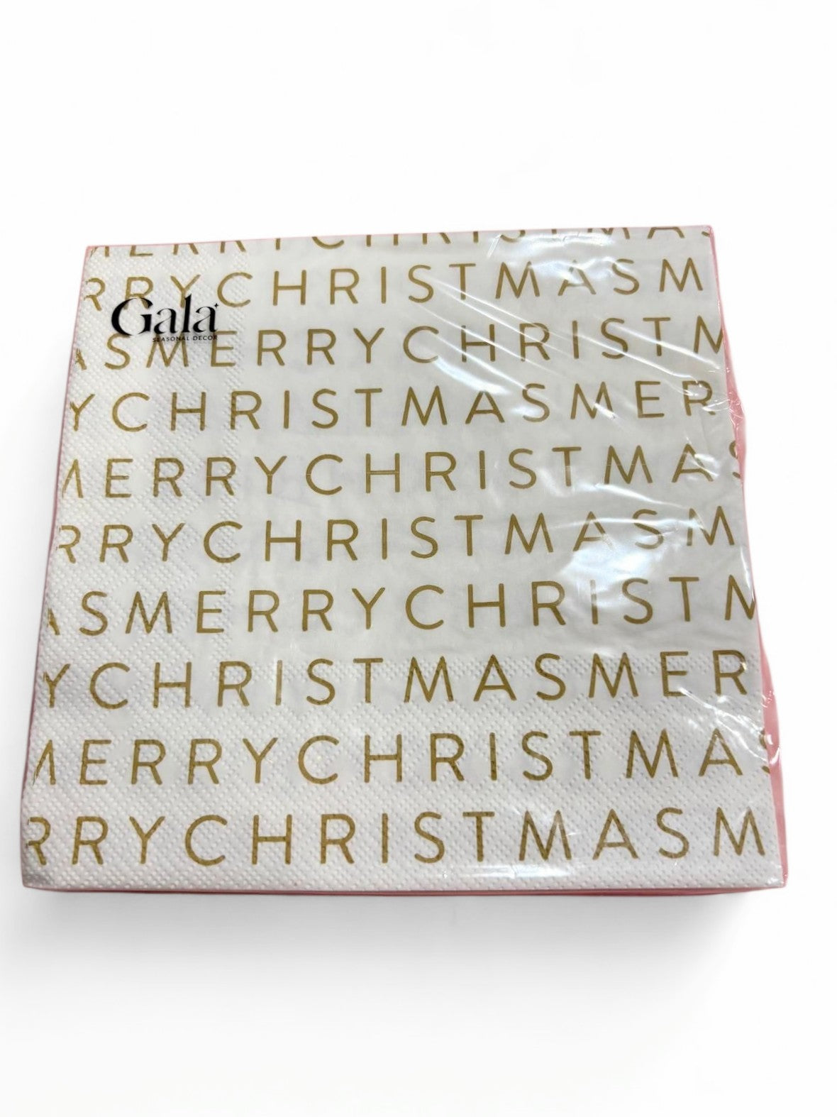 CTC - Merry Napkin Gold & White