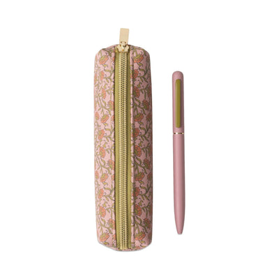 Designworks - Pen and Pouch Set - Pink Vintage Floral