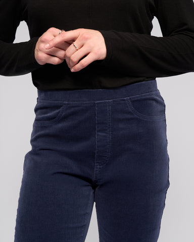 Vassalli - Bay Cord Slim Leg Pull On - Slate