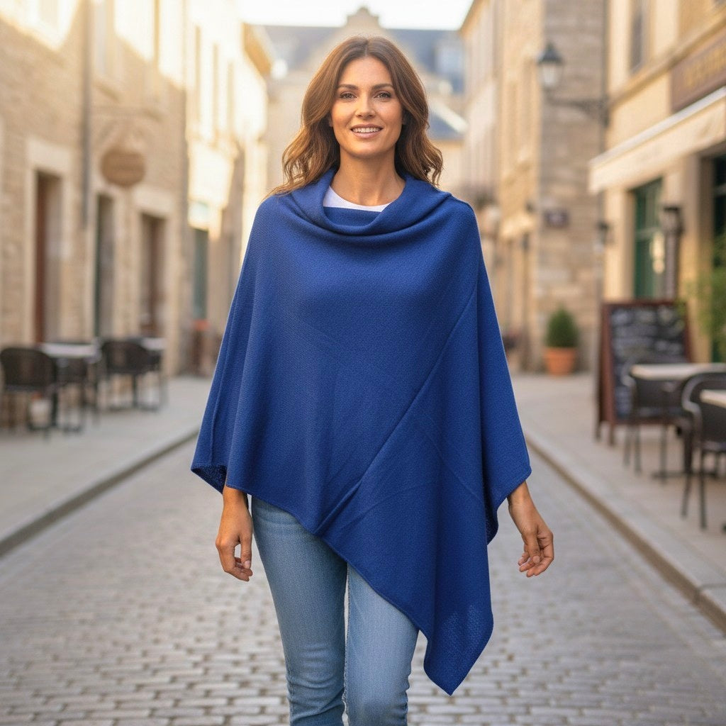 AUTN - Multi-Way Wearing Poncho - Royal Blue - PH210540-28