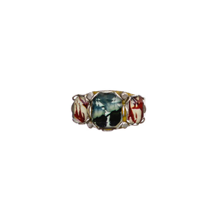 Ayala Bar - R6040 Neptune's Garden Set, Glass Ring - Arame