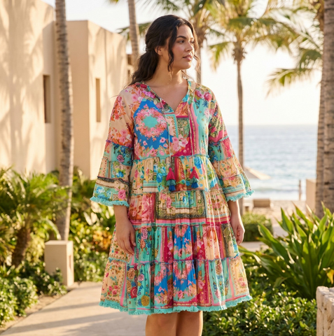 Orientique - Foulard Layered Dress - Fleur