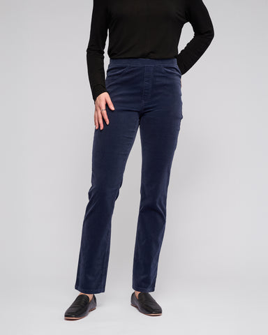 Vassalli - Bay Cord Slim Leg Pull On - Slate