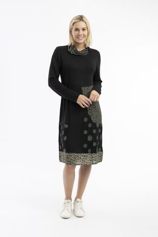 Orientique - Patch Cowl Dress - Bohemian Rapsody