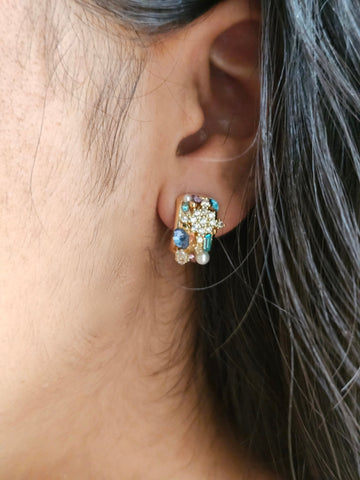 MCLuxe-Celeste Bloom - Star Blue Earrings - R0103835
