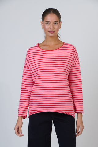 Namastai - Drop Shoulder Cotton Top - Swirly Pop