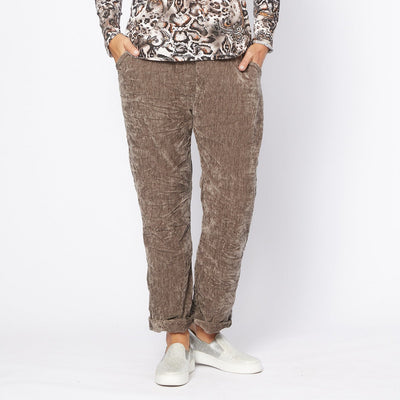La Strada - Crushed Pant - Taupe