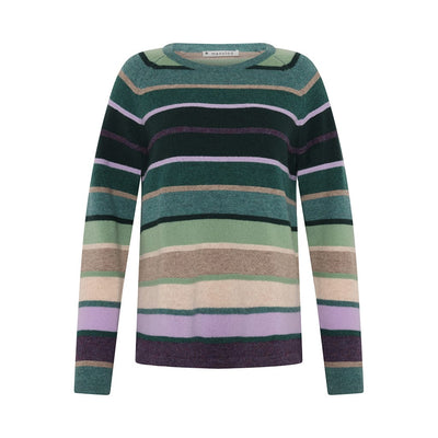 Mansted - Aline Lambswool Embroidered Crewneck Jumper - Cold Green