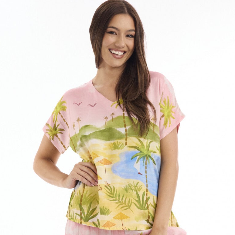 Escape by OQ - V Neck Top - Keyla