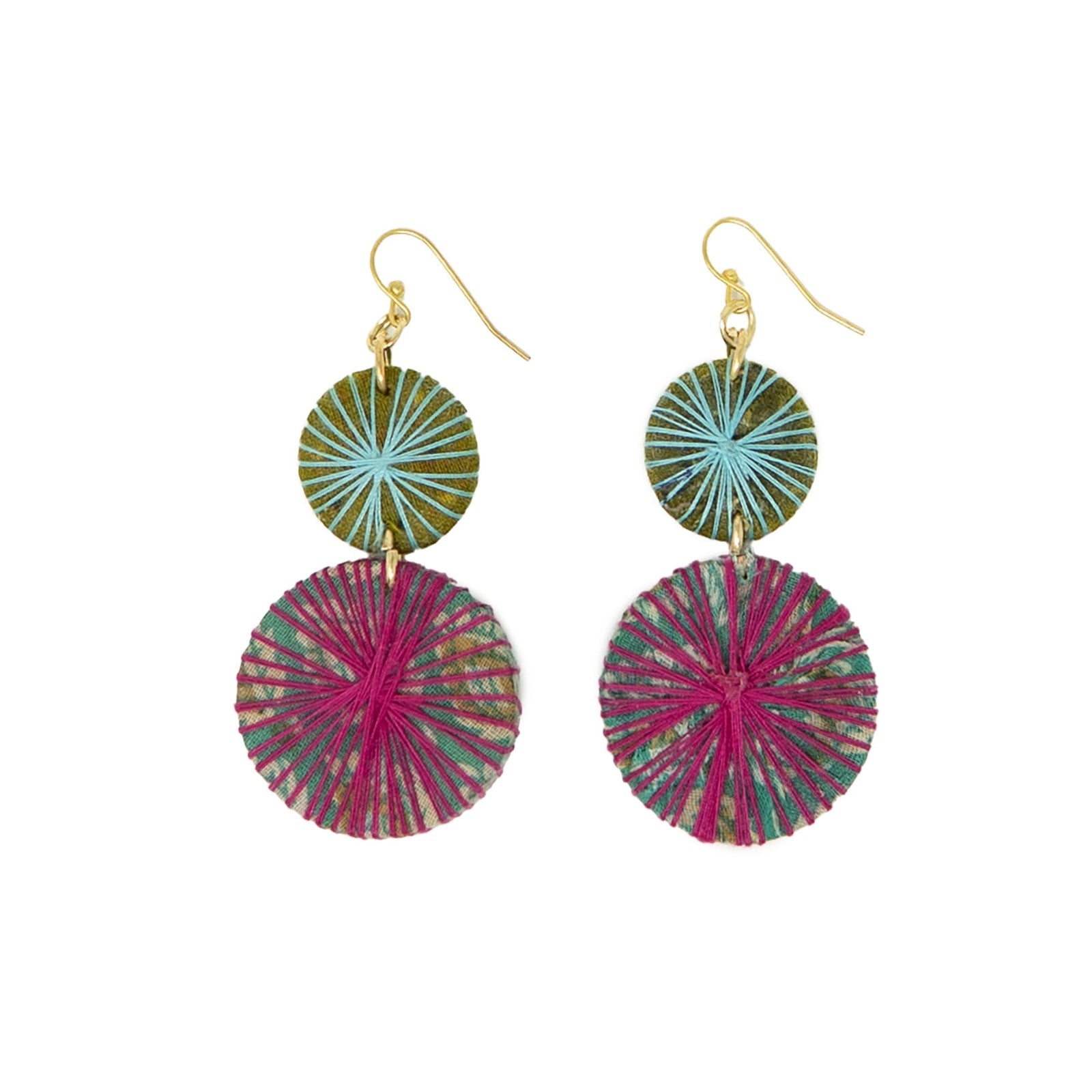 WorldFinds - Kantha Threadburst Earrings