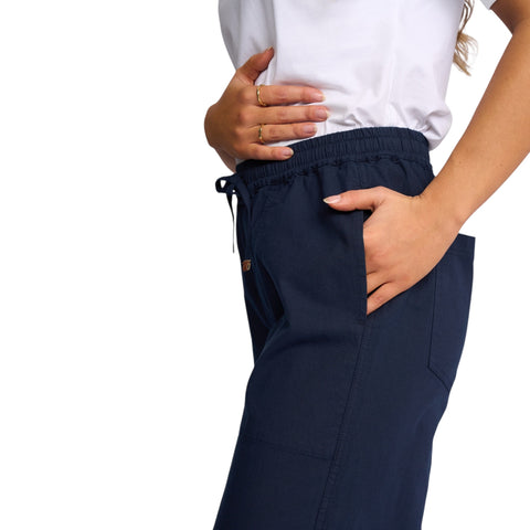 Vassalli - Dione Ankle Gazer Barrel Leg Pant - Ink