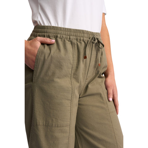 Vassalli - Dione Ankle Gazer Barrel Leg Pant - Army