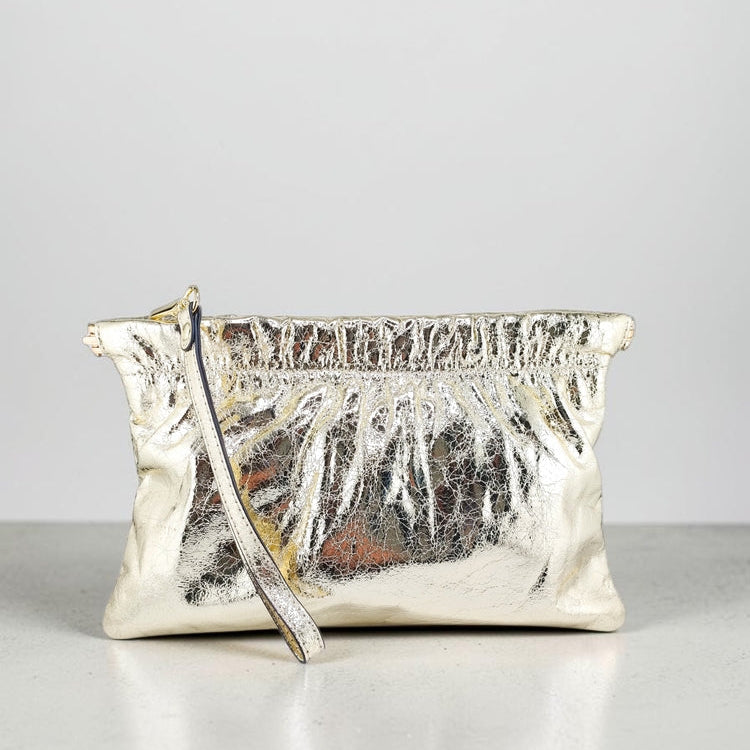 Melange - Aria - Vegan Oversize Metallic Clutch-Assorted Colours