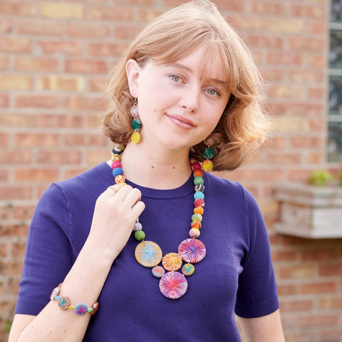 WorldFinds - Kantha Threadburst Necklace