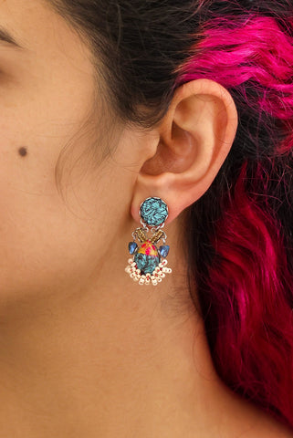 Ayala Bar - H2396 Summer Skies Set, Handmade Earrings - Moonlight