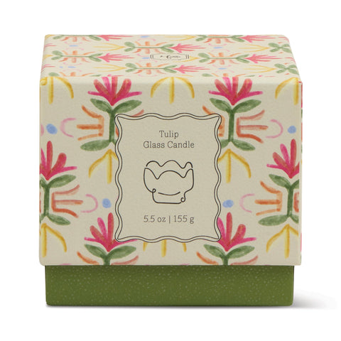 Paddywax - Tulip 5.5oz Glass w/ Printed Box - Gardenia