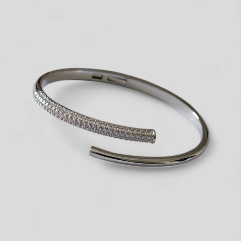 MCLuxe - Lumière Paved Open Ended  Bangle Braclet