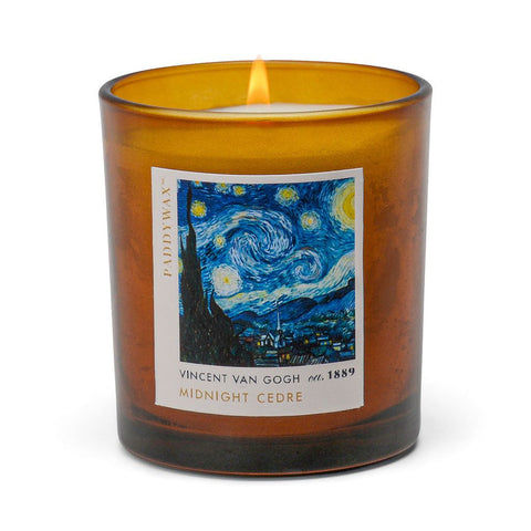 Paddywax - Impressionist 6oz/170g Glass Candle - Van Gogh 'The Starry Night'