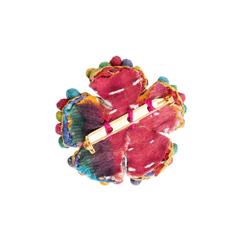 WorldFinds - Kantha Floral Mosaic Pin