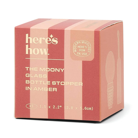 Here's How - The Moony Glass Bottle Stopper - Amber