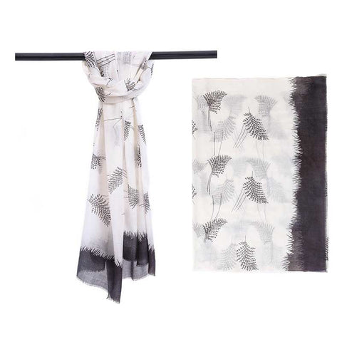 JJSisters - Cashmere Wool Fern Print Scarf