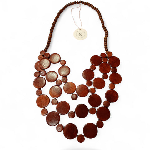Namastai - Wooden Necklace - Dark