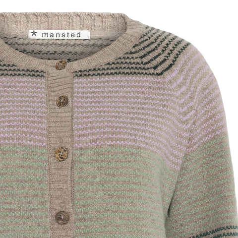 Mansted - Loire - Lambswool Cardigan - Mushroom