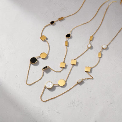 MCLuxe - Luna Geo Long Station Necklace
