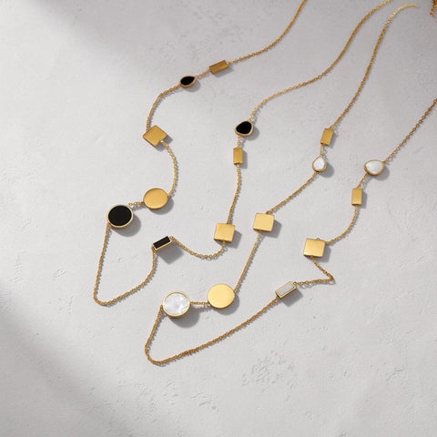 MCLuxe - Luna Geo Long Station Necklace