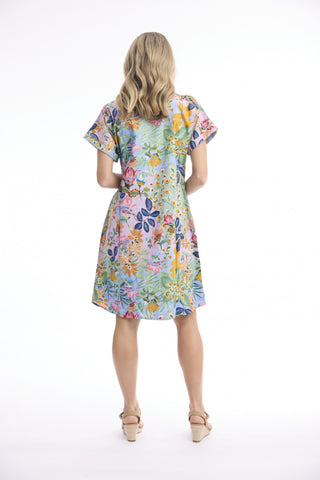 Orientique - Reversible Short Sleeve Dress - Sur Mer