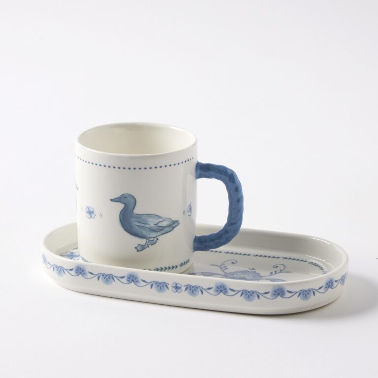 Pilbeam - Maison Bleue Mug & Plate Set - Duck