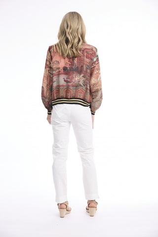 Orientique - Digital Printed Jacket with Zipper - Indian Vibes