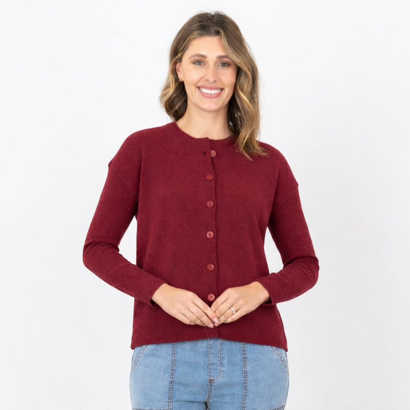 Renoma - Belle Wool Cardigan - Claret