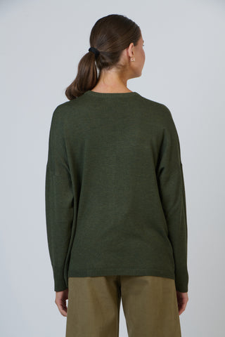 Namastai - V Neck Oversize Cardigan - Sludge