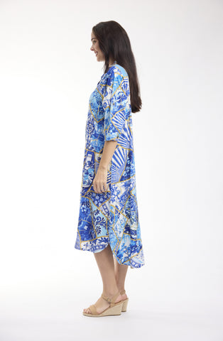 Orientique - 50 Years Rayon Shirt Dress - Oriental