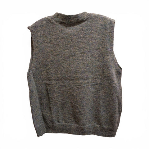 JJSisters - Wool Blend Vest with Button Detail- Green Marle