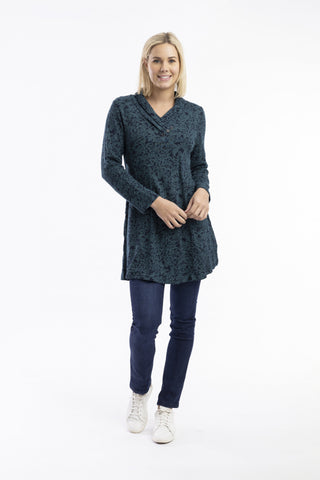 Orientique - Tunic Cowl Neck - Rivers of Babylon